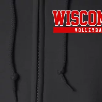 Wisconsin Volleyball For Support The University College Full Zip Hoodie