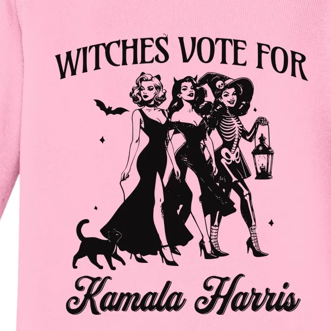 Witches Voting For Kamala Harris Baby Long Sleeve Bodysuit