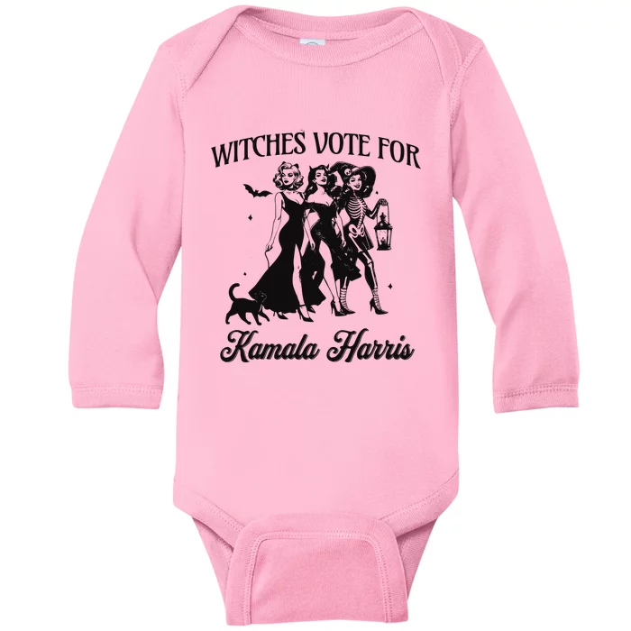 Witches Voting For Kamala Harris Baby Long Sleeve Bodysuit