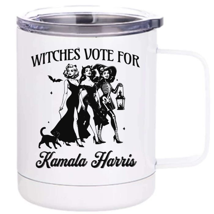 Witches Voting For Kamala Harris 12 oz Stainless Steel Tumbler Cup