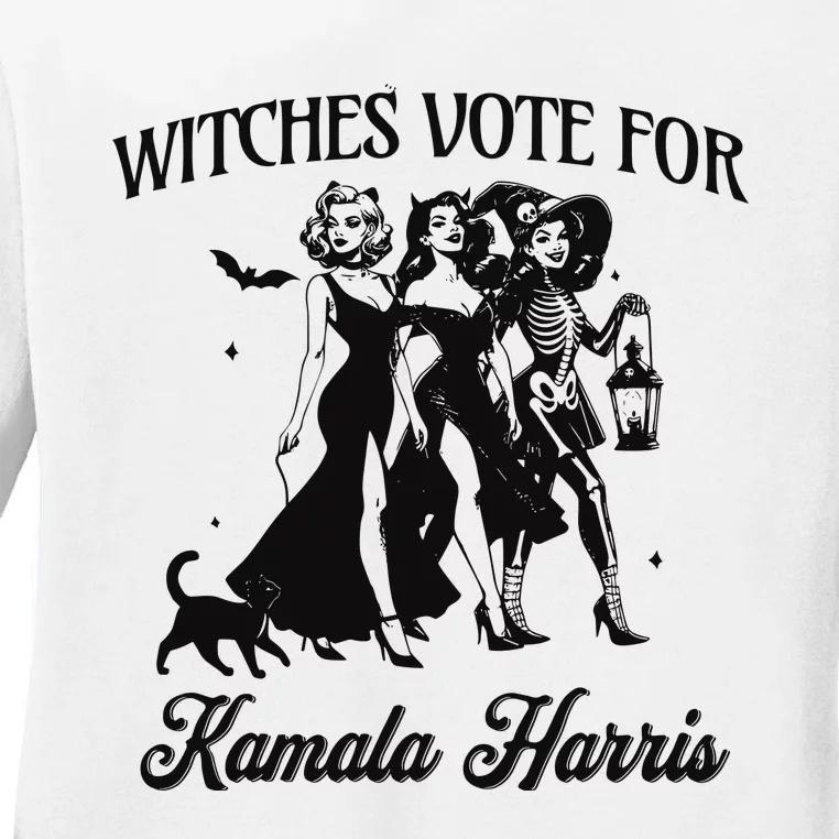 Witches Voting For Kamala Harris Ladies Long Sleeve Shirt