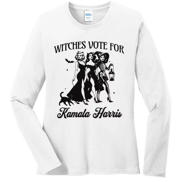 Witches Voting For Kamala Harris Ladies Long Sleeve Shirt