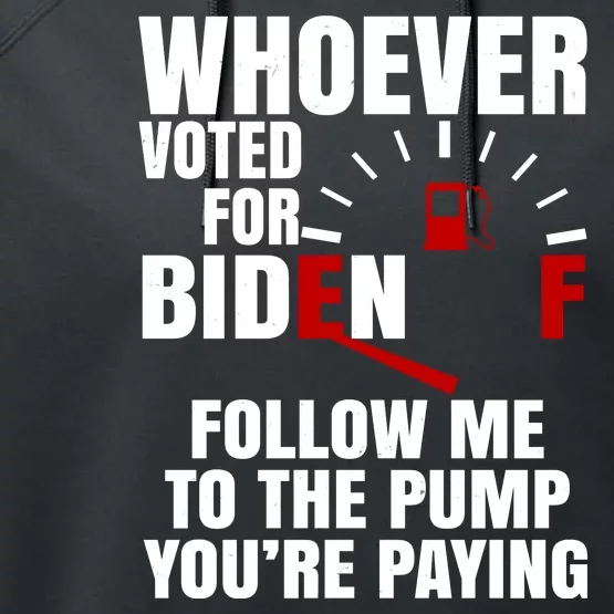 Whoever Voted For Biden You're Paying Funny Performance Fleece Hoodie