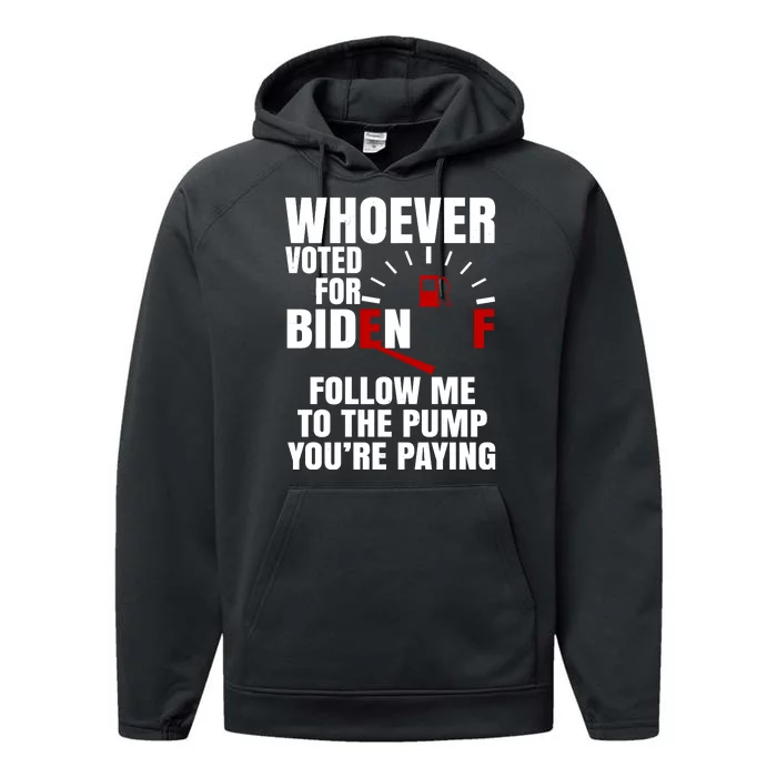 Whoever Voted For Biden You're Paying Funny Performance Fleece Hoodie