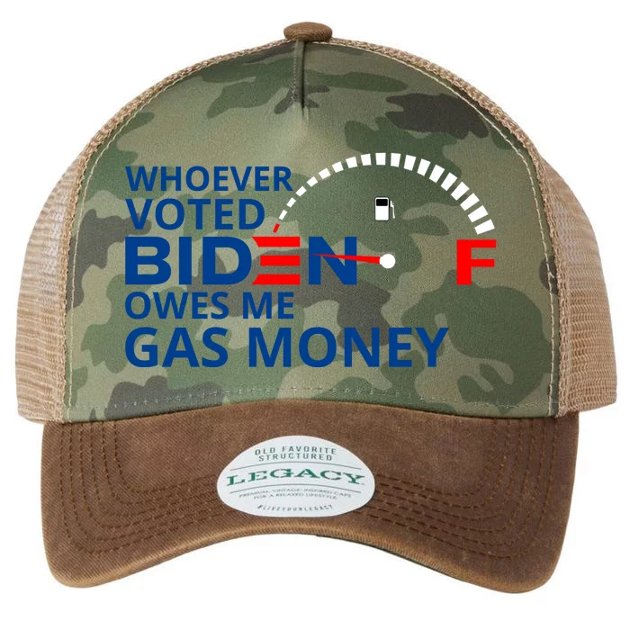 Whoever Voted For Biden Owes Me Gas Money Legacy Tie Dye Trucker Hat