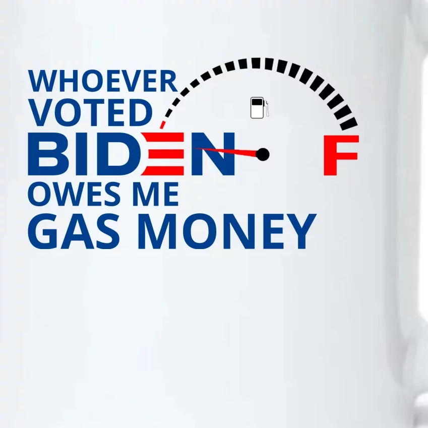 Whoever Voted For Biden Owes Me Gas Money Black Color Changing Mug