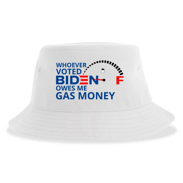 Whoever Voted For Biden Owes Me Gas Money Sustainable Bucket Hat