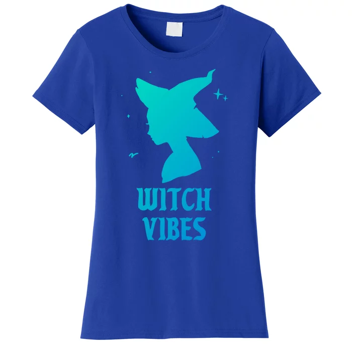 Witch Vibes Funny Spooky Aesthetic Goth Halloween Costume Great Gift Women's T-Shirt