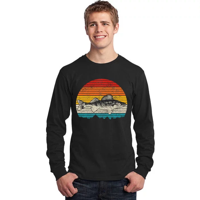 Walleye Vintage Fishing  Walleye Fisherman Fish Tall Long Sleeve T-Shirt