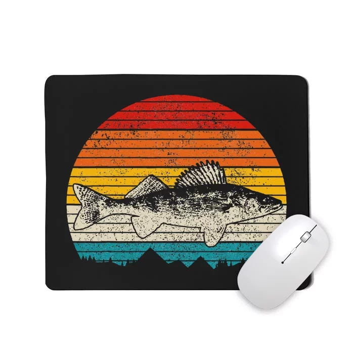 Walleye Vintage Fishing  Walleye Fisherman Fish Mousepad