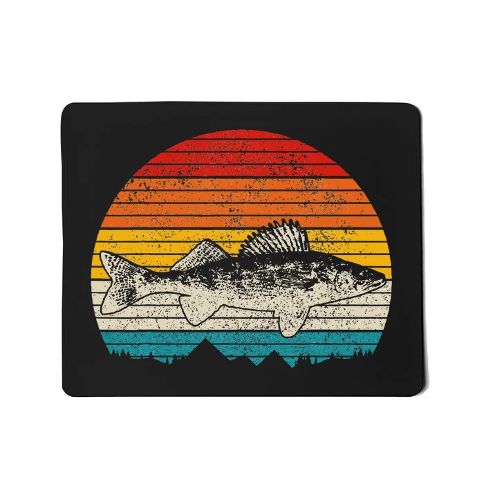 Walleye Vintage Fishing  Walleye Fisherman Fish Mousepad