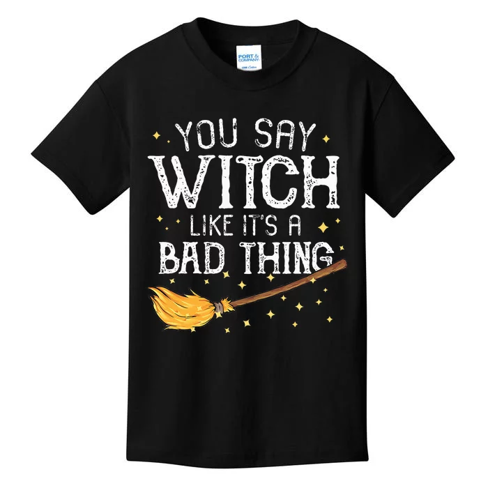 Witchy Vibes Halloween Present Kids T-Shirt