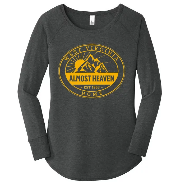 West Virginia Home 304 Almost Heaven Outdoors Vintage Women's Perfect Tri Tunic Long Sleeve Shirt