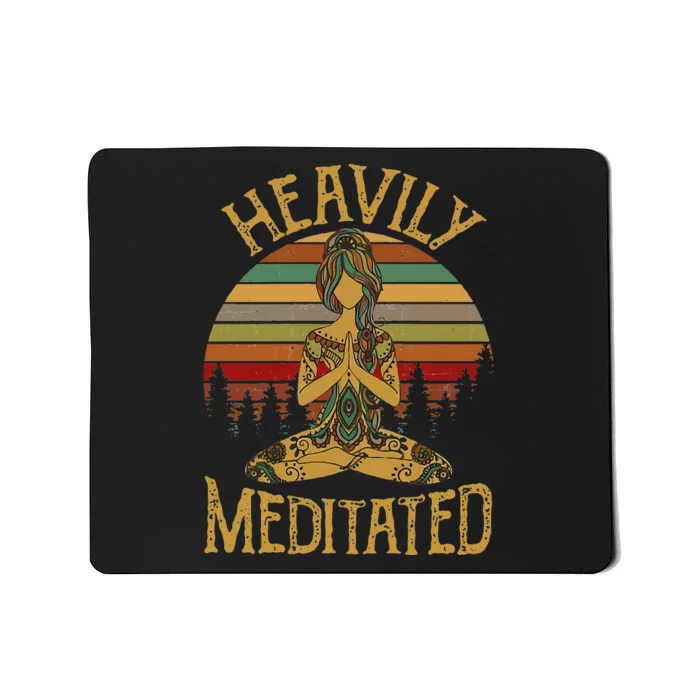 Womens Vintage Heavily Meditated Yoga Meditation Spiritual Warrior Mousepad