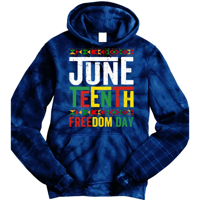 Womens Vintage Juneteenth Freedom Day June 19th Black History Month Tie Dye Hoodie