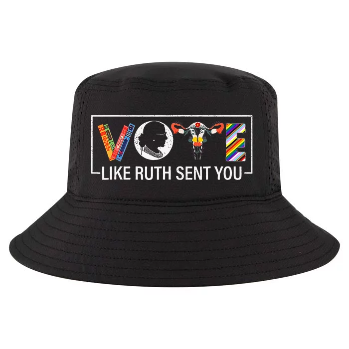 Women Vote Like Ruth Sent You Uterus Feminist Cool Comfort Performance Bucket Hat