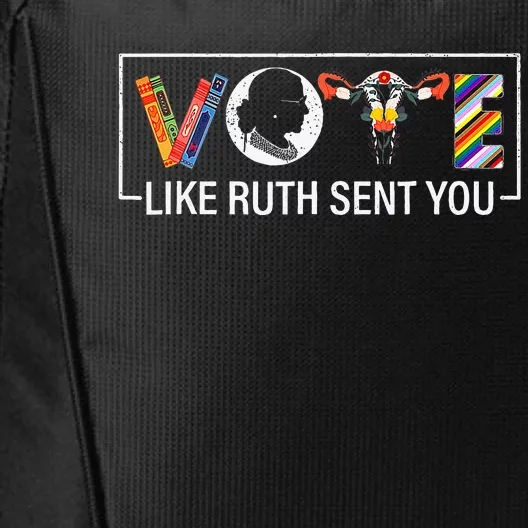 Women Vote Like Ruth Sent You Uterus Feminist City Backpack