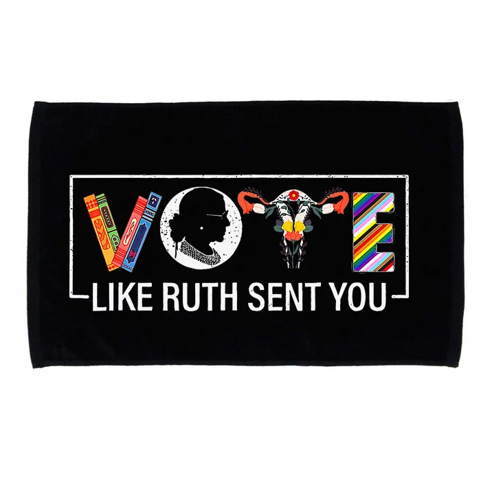 Women Vote Like Ruth Sent You Uterus Feminist Microfiber Hand Towel