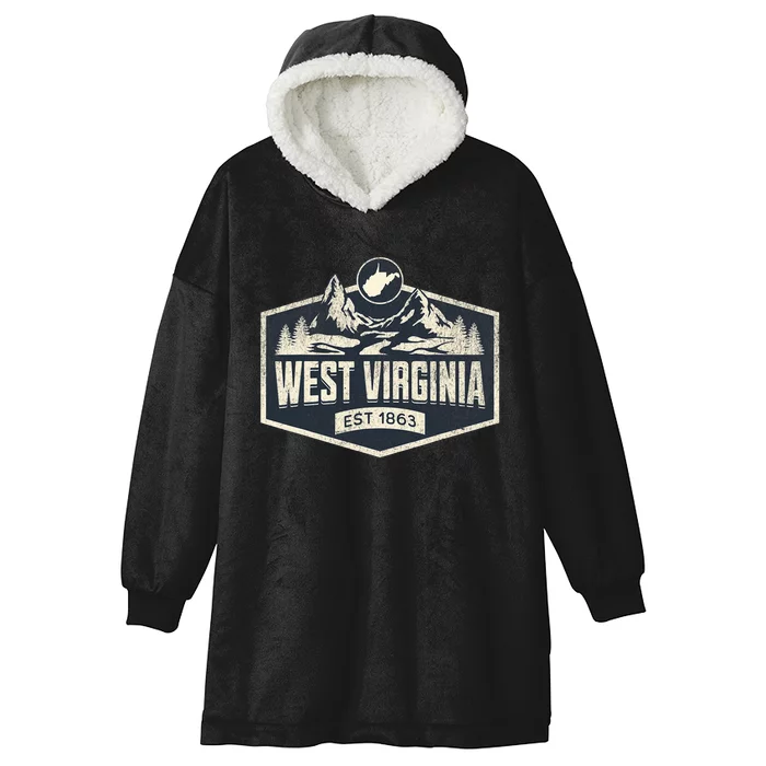 West Virginia Map Home Hooded Wearable Blanket