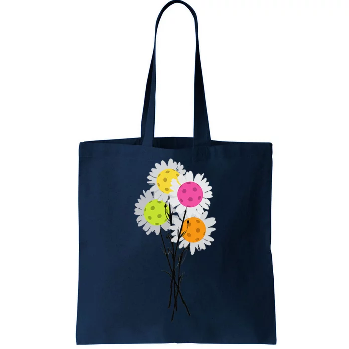 Womens Valentine's Mother's Day Pickleball Flower Bouquet Pretty Tote Bag