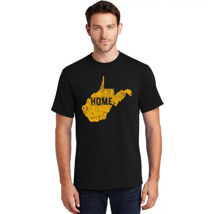 West Virginia Map Home WV Vintage Tall T-Shirt