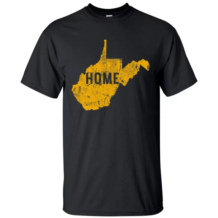 West Virginia Map Home WV Vintage Tall T-Shirt