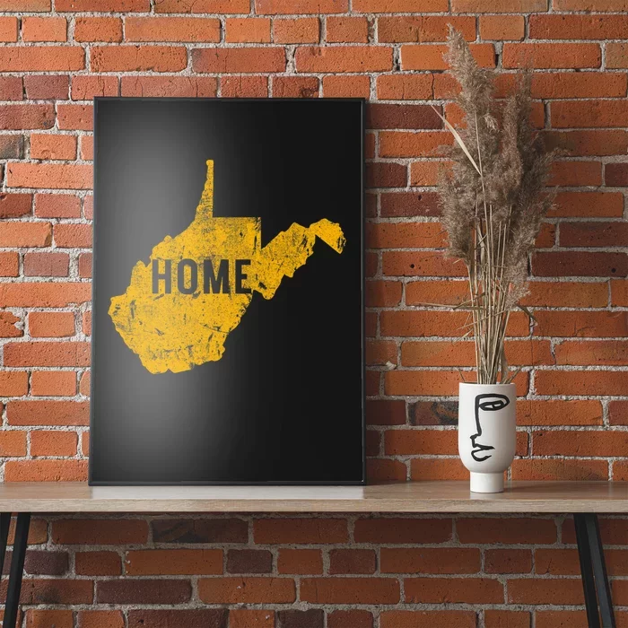 West Virginia Map Home WV Vintage Poster