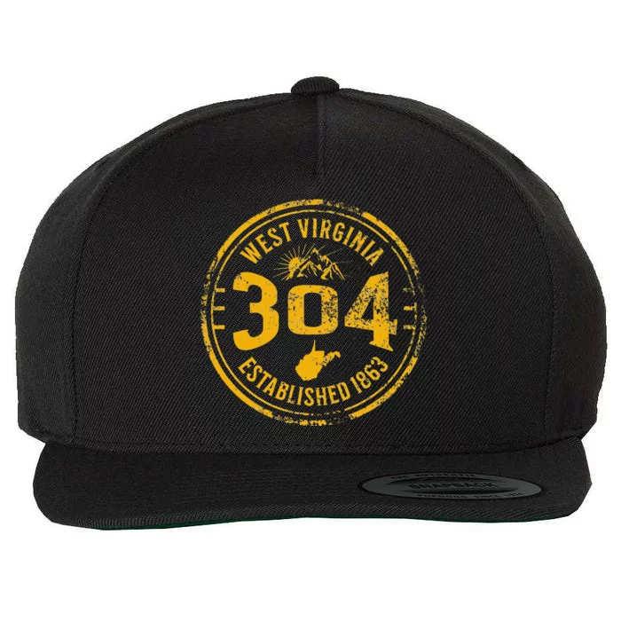 West Virginia Map 304 Home Vintage Wool Snapback Cap