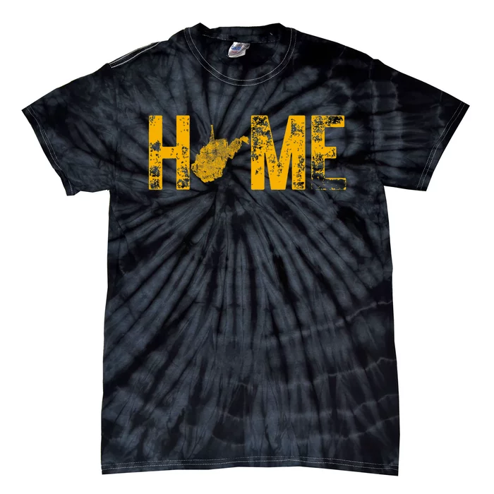 West Virginia Map Home WV Vintage Tie-Dye T-Shirt