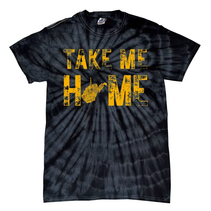 West Virginia Map Home WV Vintage Tie-Dye T-Shirt