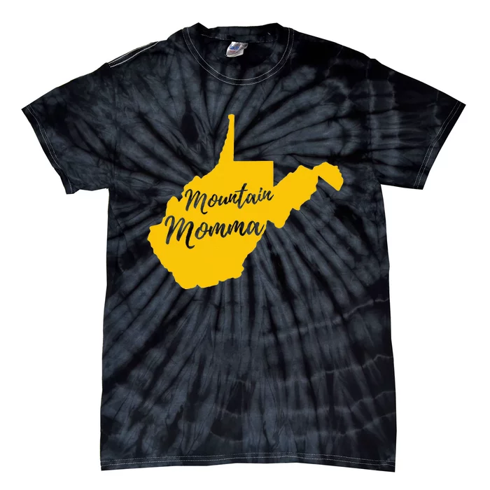 West Virginia Mountain Momma State Map Home Tie-Dye T-Shirt