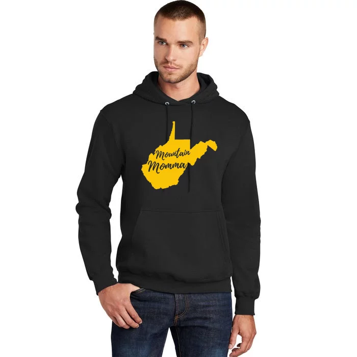 West Virginia Mountain Momma State Map Home Tall Hoodie