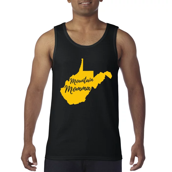 West Virginia Mountain Momma State Map Home Tank Top