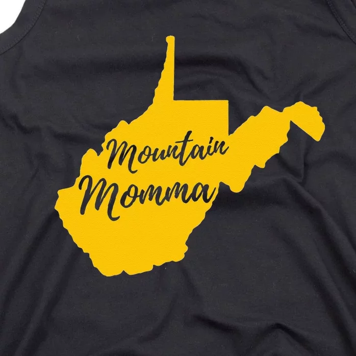 West Virginia Mountain Momma State Map Home Tank Top