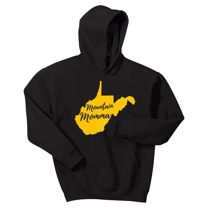 West Virginia Mountain Momma State Map Home Kids Hoodie