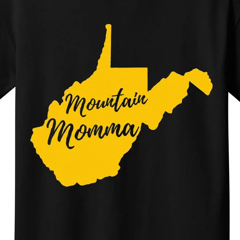 West Virginia Mountain Momma State Map Home Kids T-Shirt