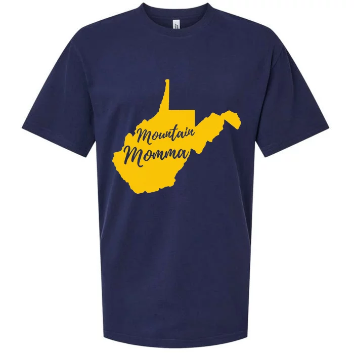 West Virginia Mountain Momma State Map Home Sueded Cloud Jersey T-Shirt