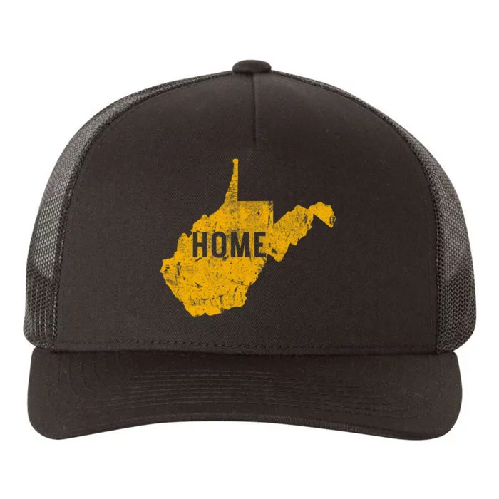 West Virginia Map Home WV Vintage Yupoong Adult 5-Panel Trucker Hat