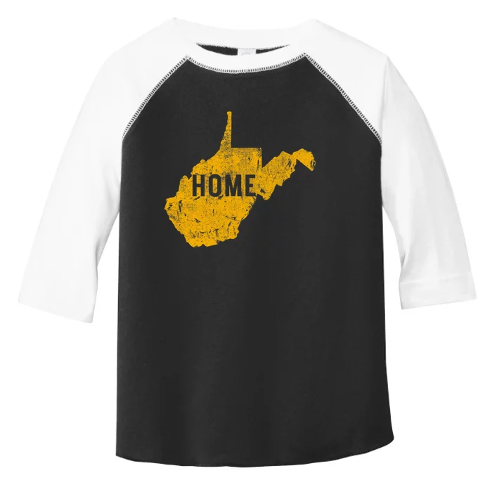 West Virginia Map Home WV Vintage Toddler Fine Jersey T-Shirt