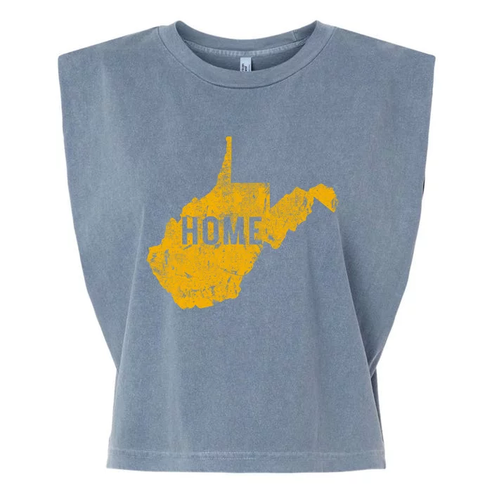 West Virginia Map Home WV Vintage Garment-Dyed Women's Muscle Tee