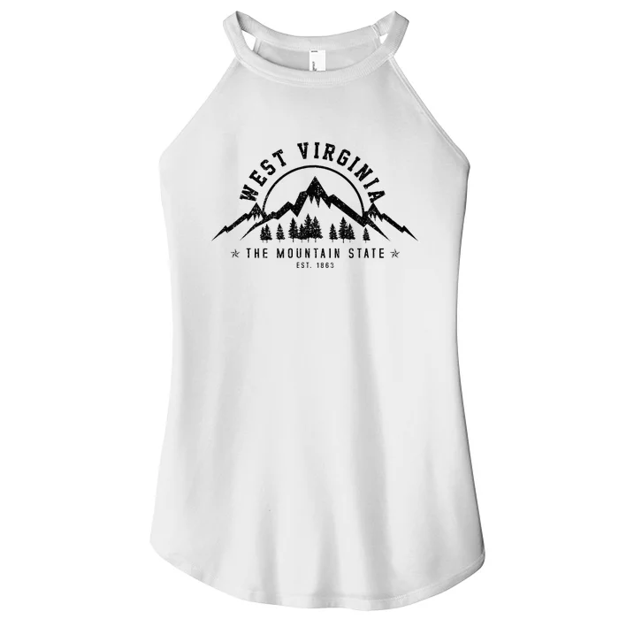 West Virginia Mountain State Est. 1869 Vintage Gift Women’s Perfect Tri Rocker Tank