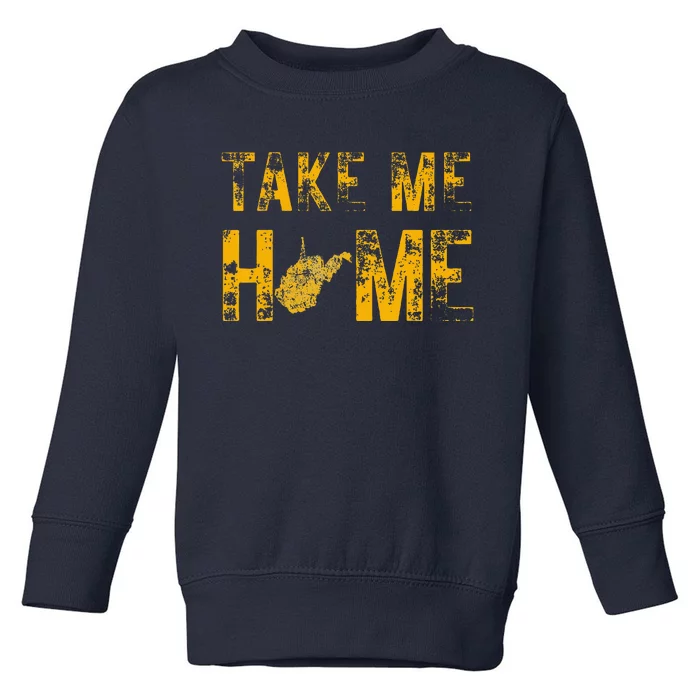 West Virginia Map Home WV Vintage Toddler Sweatshirt