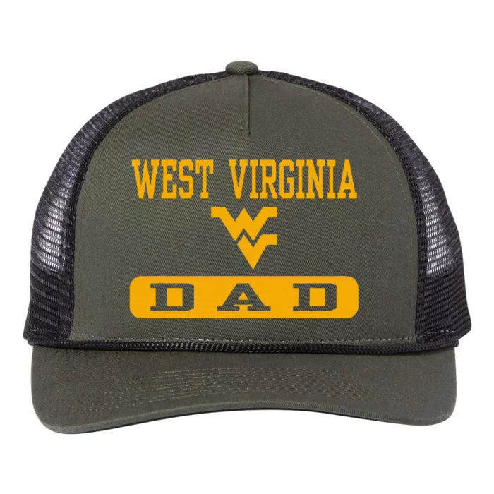 West Virginia Mountaineers Dad Retro Rope Trucker Hat Cap