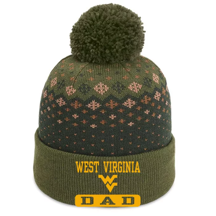 West Virginia Mountaineers Dad The Baniff Cuffed Pom Beanie