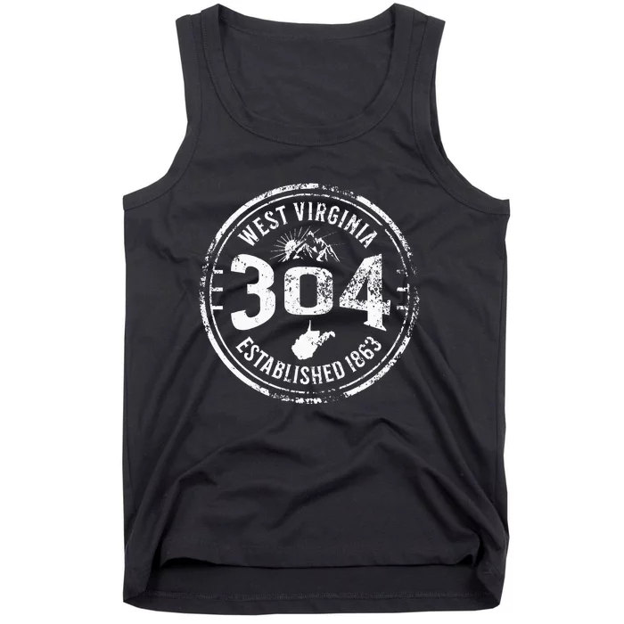 West Virginia Map 304 Home Vintage Tank Top