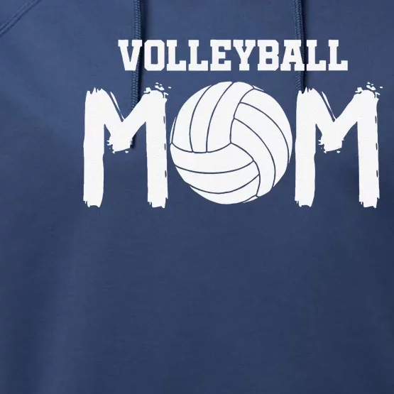 Women's Volleyball Mom Funny Mothers Day Gift Performance Fleece Hoodie