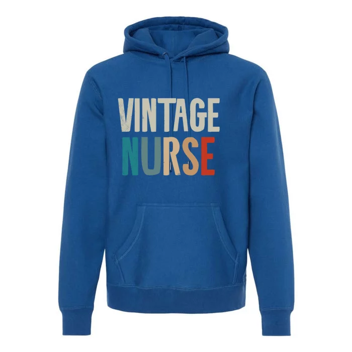 Wo Vintage Nurse Gift Cool Gift Premium Hoodie