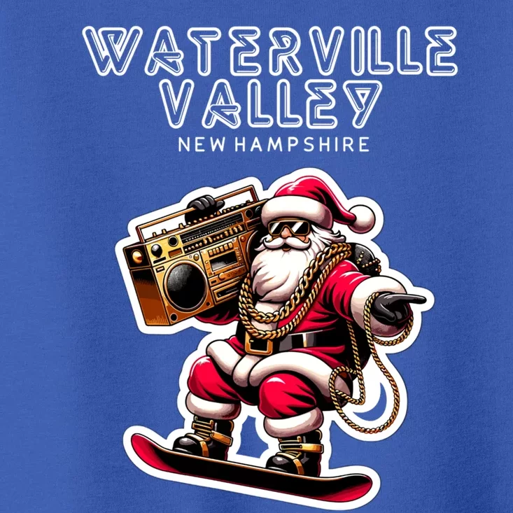 Waterville Valley New Hampshire Christmas Snowboard Santa Gift Toddler T-Shirt