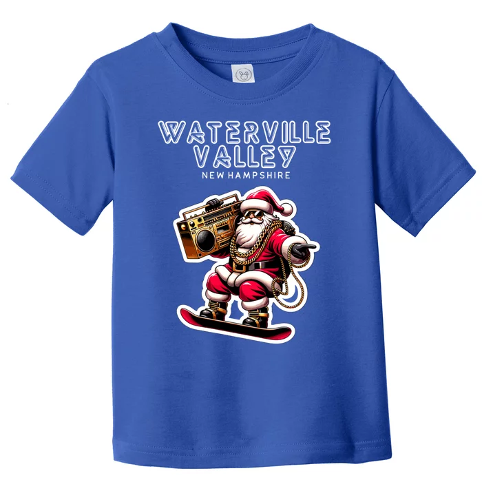 Waterville Valley New Hampshire Christmas Snowboard Santa Gift Toddler T-Shirt