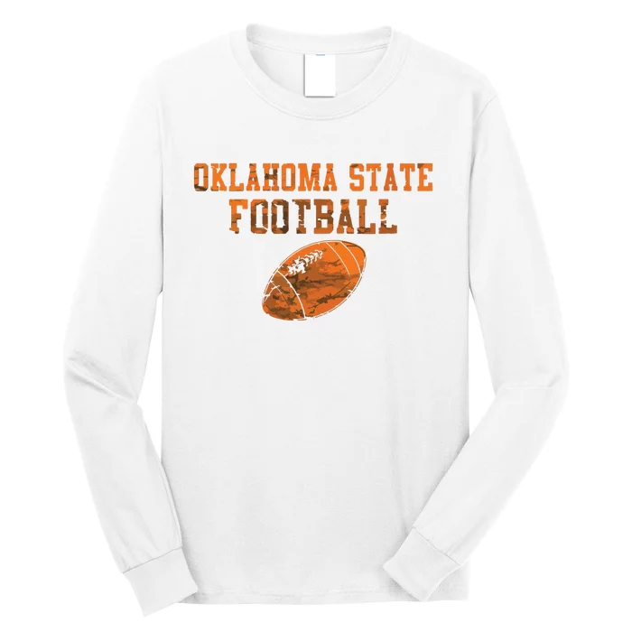 Women Vintage Oklahoma Football Vneck Long Sleeve Shirt